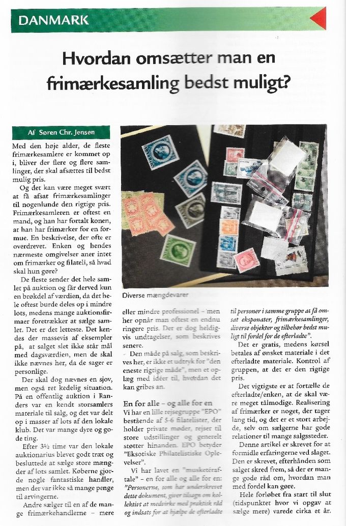 Med tilladelse fra Danmarks Filatelistforbund bringes en artikel fra forbundets blad DFT 2018 nr. 5